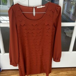 Blu Pepper Orange Bishop Sleeve Sheath Dress🌿